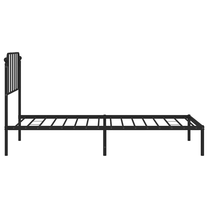 sengeramme med sengegavl 100x190 cm metal sort