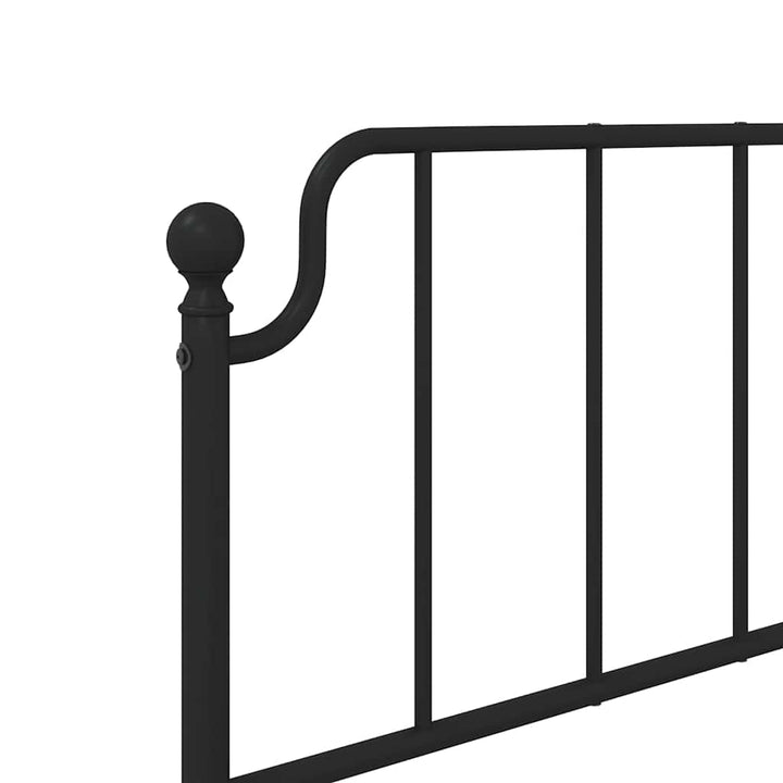 sengeramme med sengegavl 100x190 cm metal sort