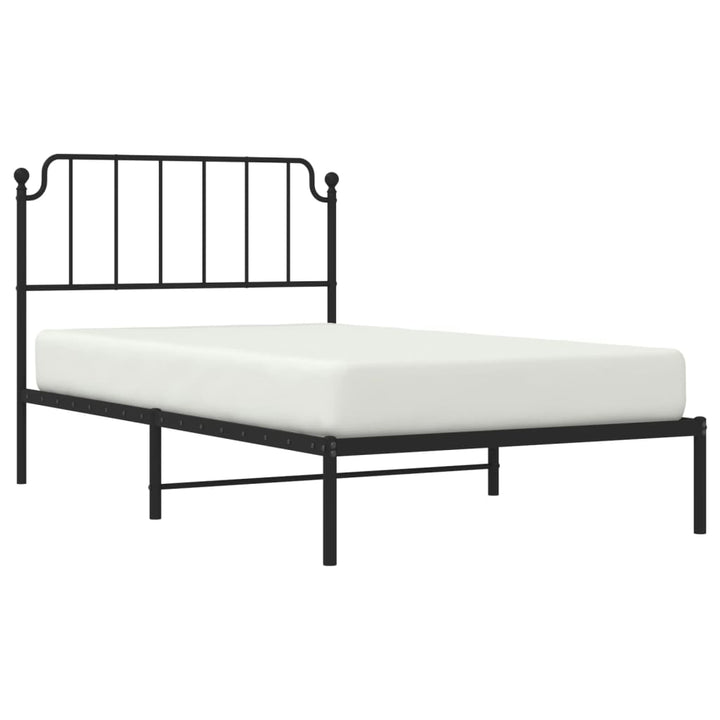 sengeramme med sengegavl 107x203 cm metal sort