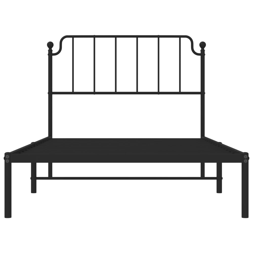 sengeramme med sengegavl 107x203 cm metal sort