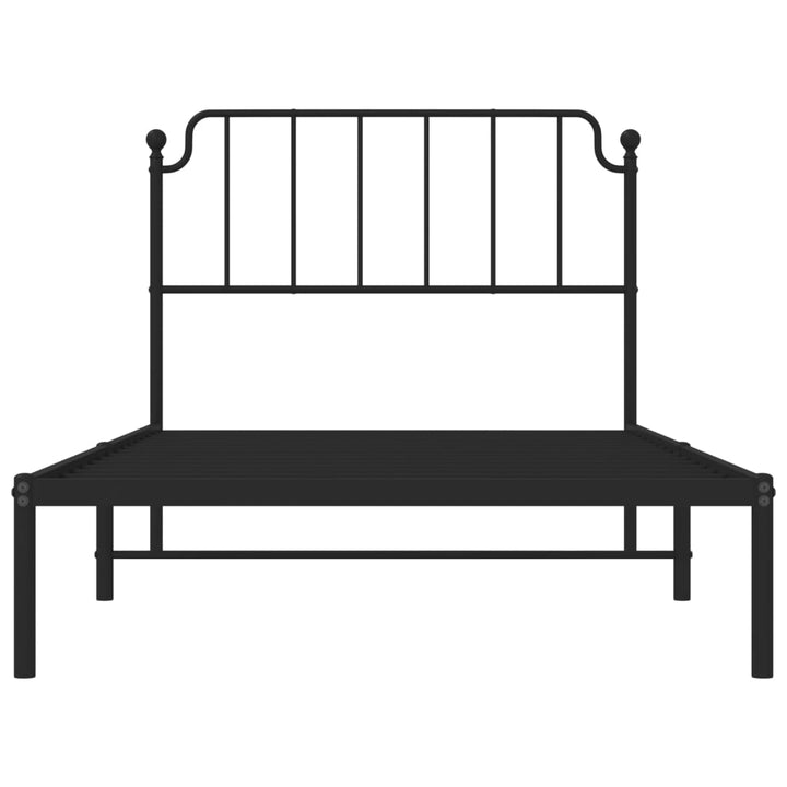 sengeramme med sengegavl 107x203 cm metal sort