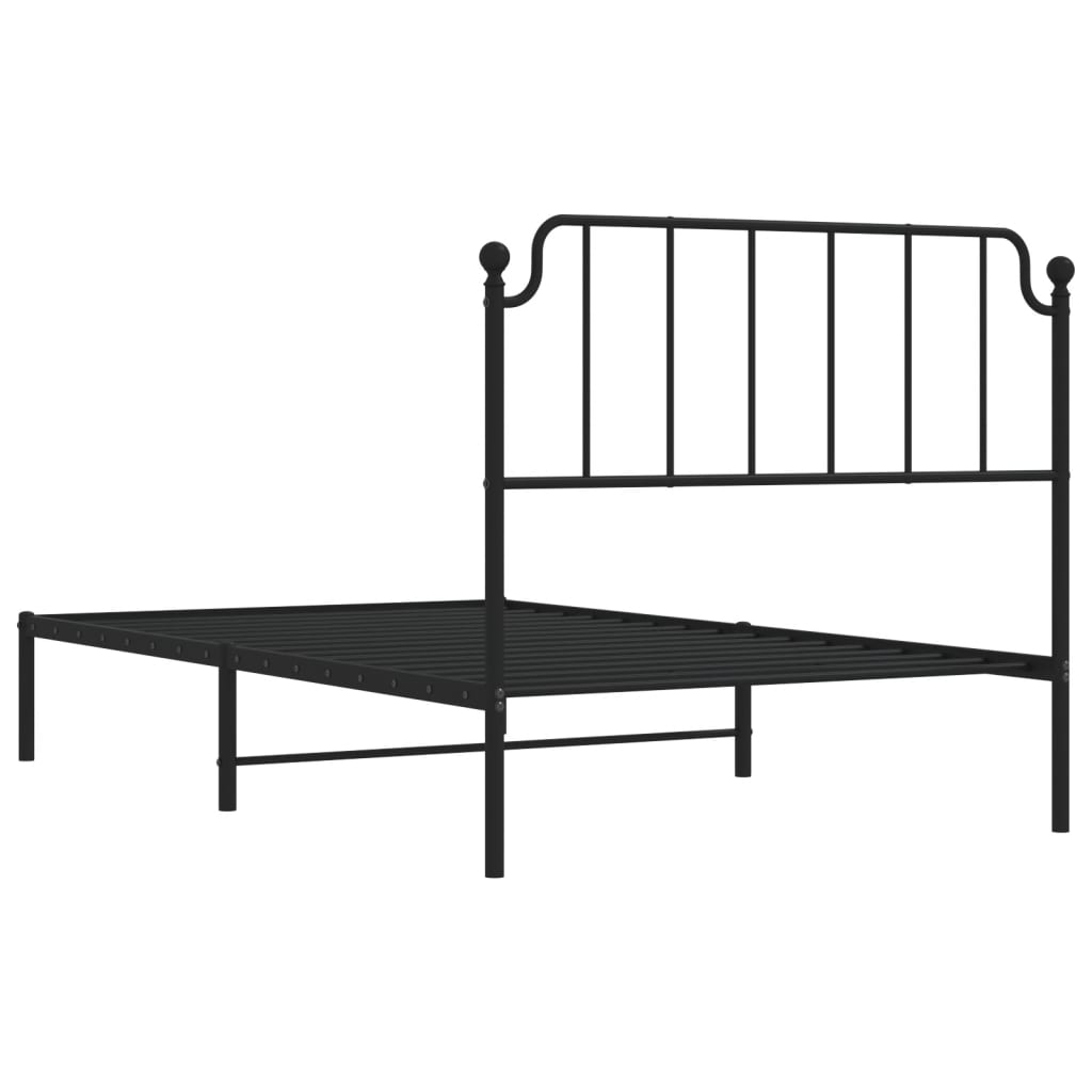 sengeramme med sengegavl 107x203 cm metal sort