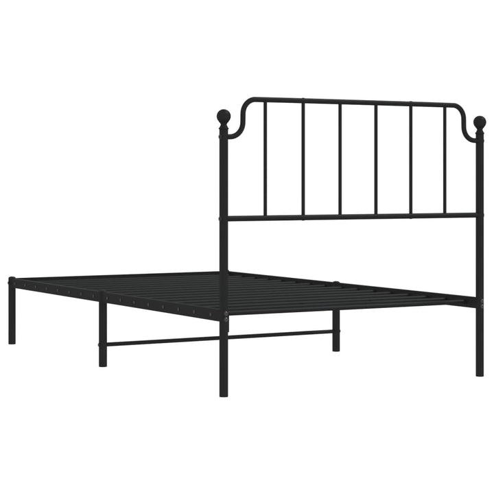 sengeramme med sengegavl 107x203 cm metal sort