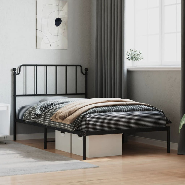 sengeramme med sengegavl 107x203 cm metal sort