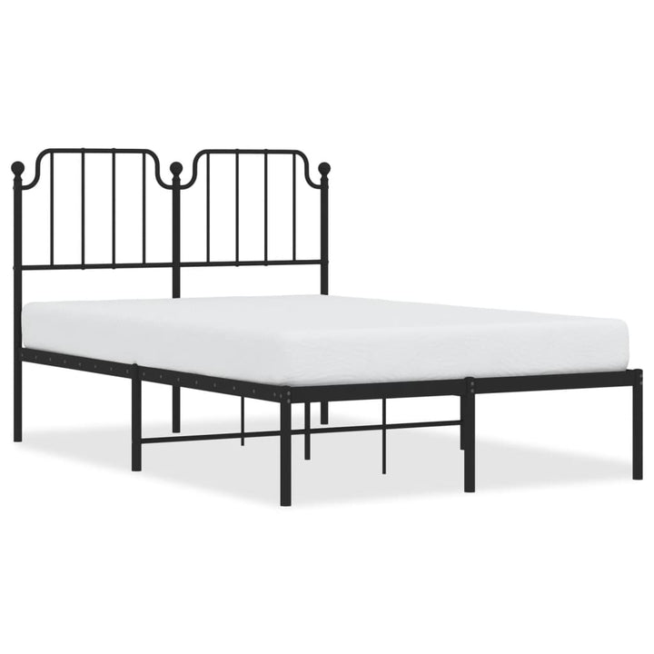 sengeramme med sengegavl 120x190 cm metal sort