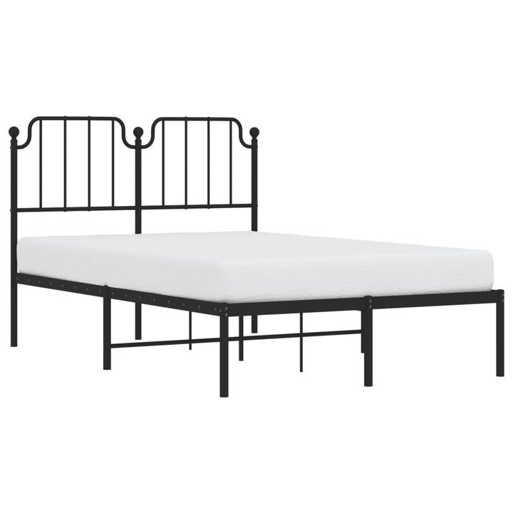 sengeramme med sengegavl 120x190 cm metal sort