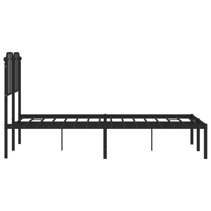 sengeramme med sengegavl 120x190 cm metal sort