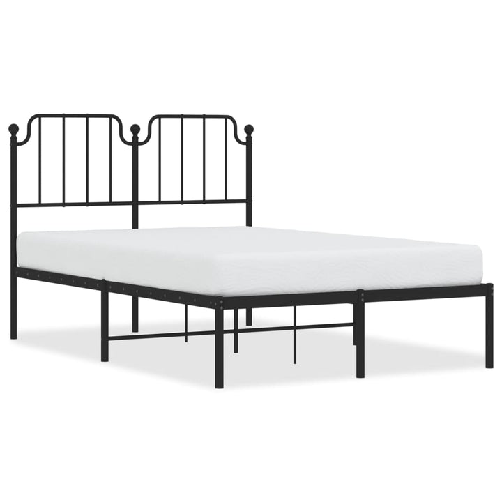 sengeramme med sengegavl 120x200 cm metal sort