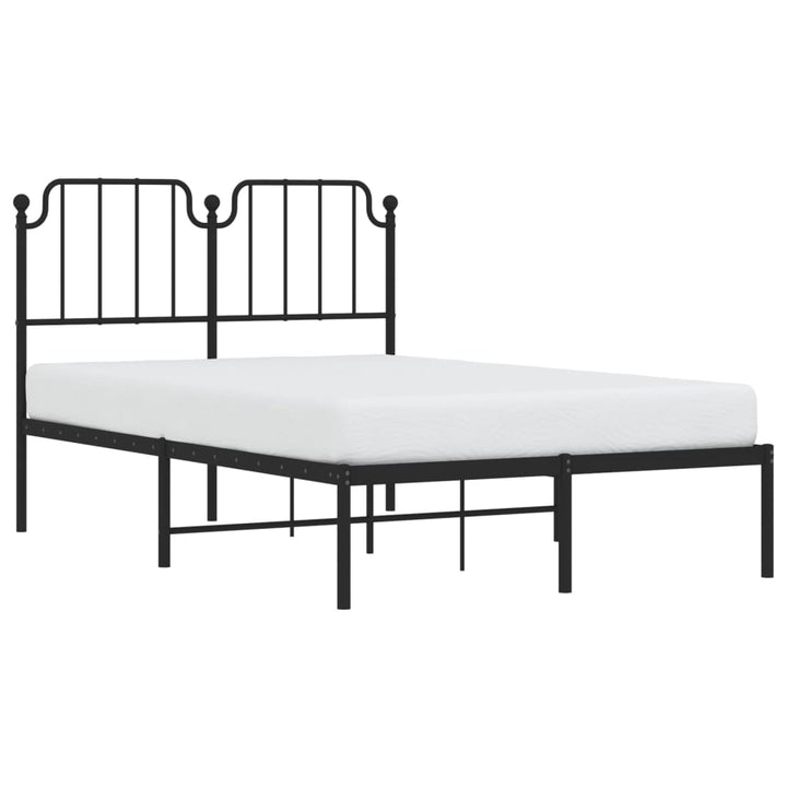 sengeramme med sengegavl 120x200 cm metal sort