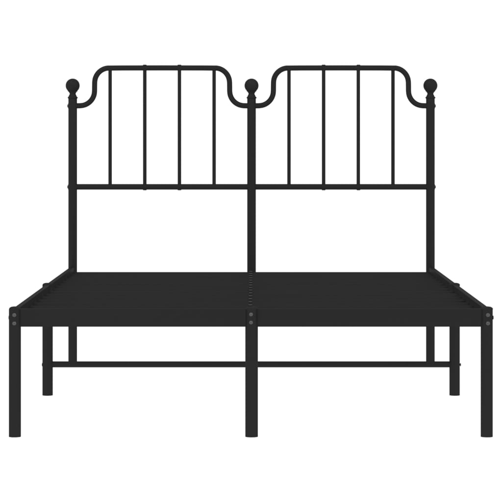 sengeramme med sengegavl 120x200 cm metal sort
