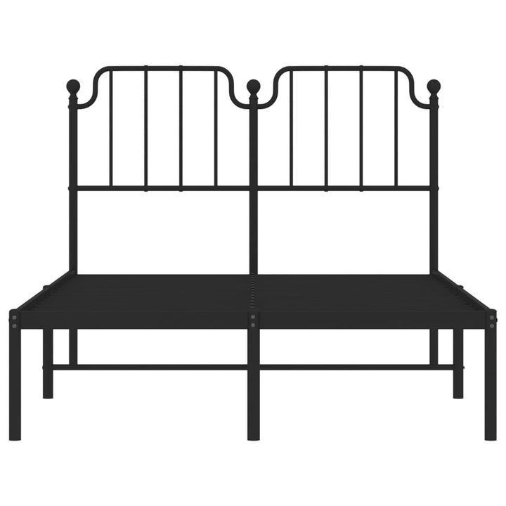 sengeramme med sengegavl 120x200 cm metal sort