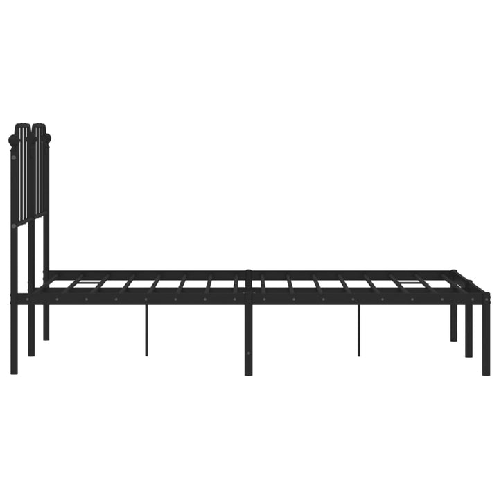 sengeramme med sengegavl 120x200 cm metal sort
