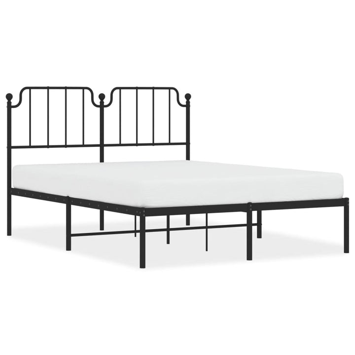 sengeramme med sengegavl 140x190 cm metal sort