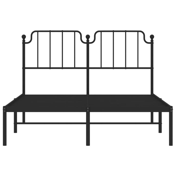 sengeramme med sengegavl 140x190 cm metal sort