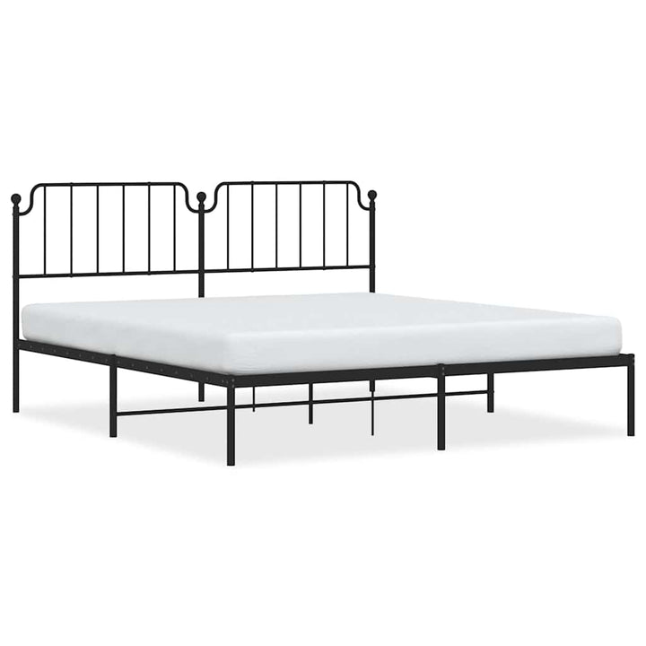 sengeramme med sengegavl 183x213 cm metal sort