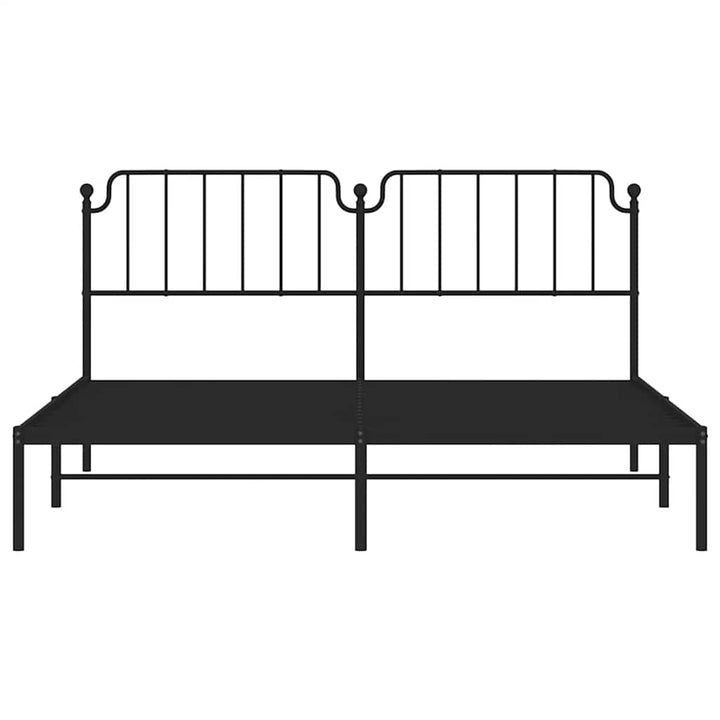 sengeramme med sengegavl 183x213 cm metal sort