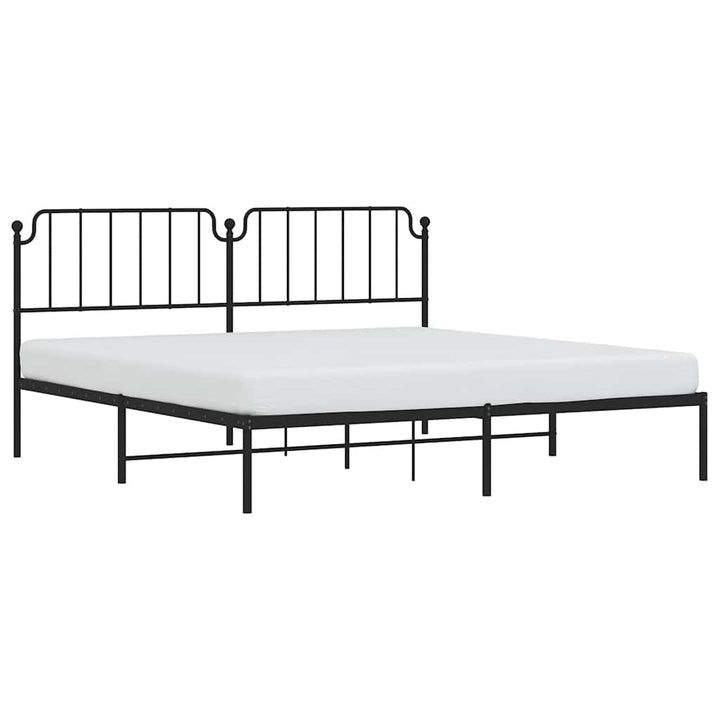 sengeramme med sengegavl 193x203 cm metal sort
