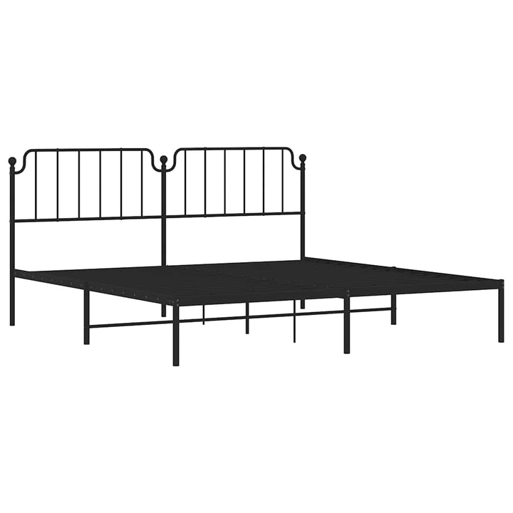 sengeramme med sengegavl 193x203 cm metal sort