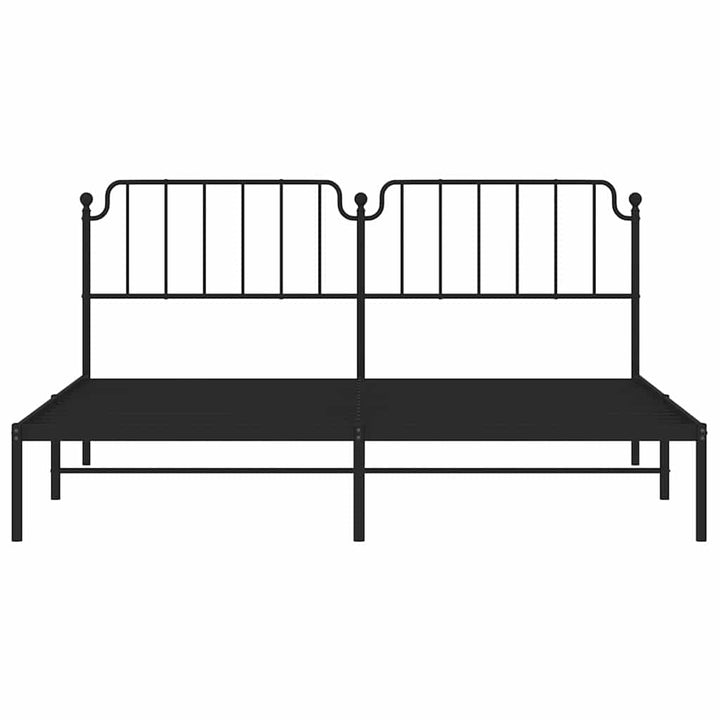 sengeramme med sengegavl 193x203 cm metal sort