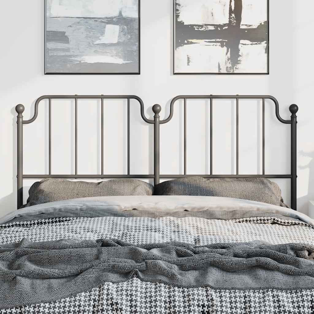 udskiftningsgavl 135 cm metal sort