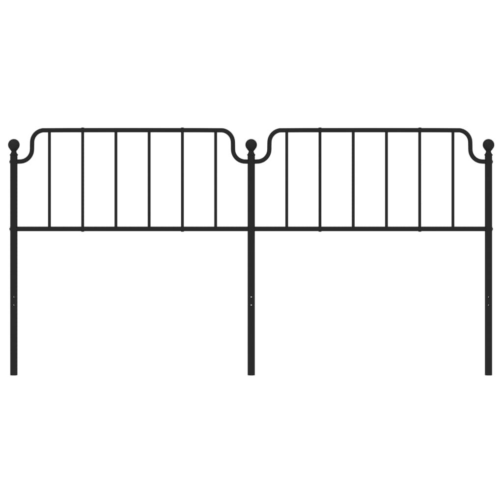 udskiftningsgavl 200 cm metal sort