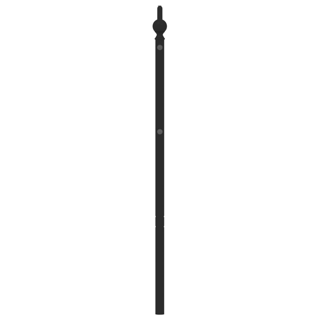 udskiftningsgavl 200 cm metal sort