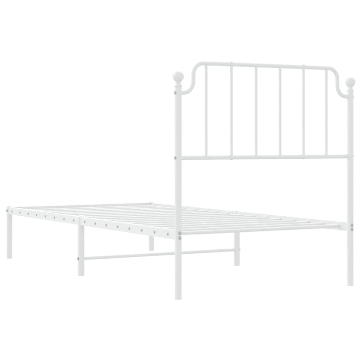 sengeramme med sengegavl 90x200 cm metal hvid