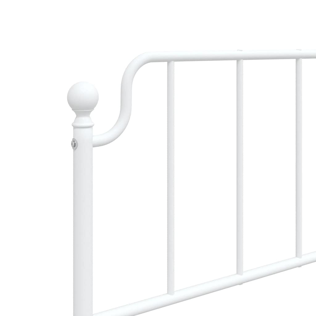 sengeramme med sengegavl 100x190 cm metal hvid
