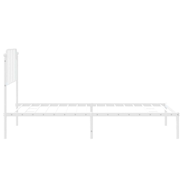 sengeramme med sengegavl 100x200 cm metal hvid