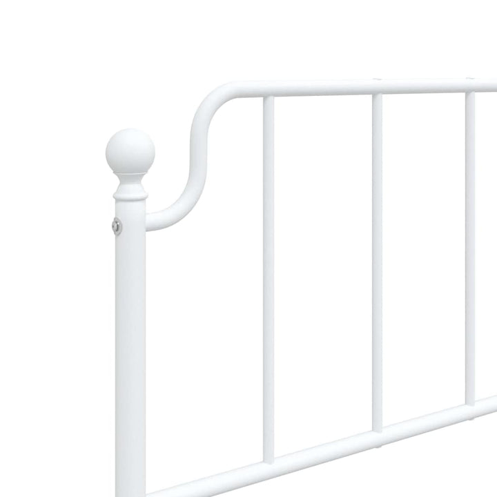 sengeramme med sengegavl 100x200 cm metal hvid