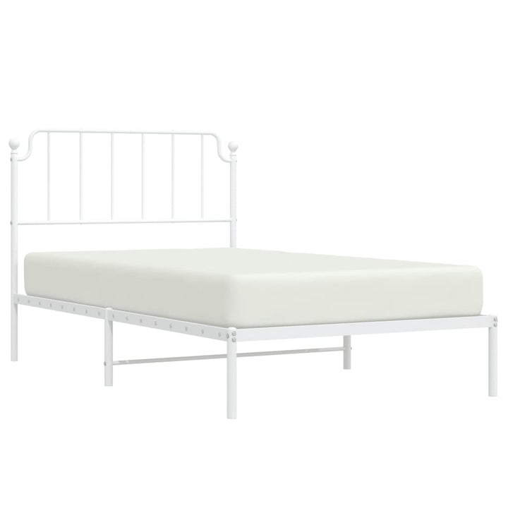 sengeramme med sengegavl 107x203 cm metal hvid