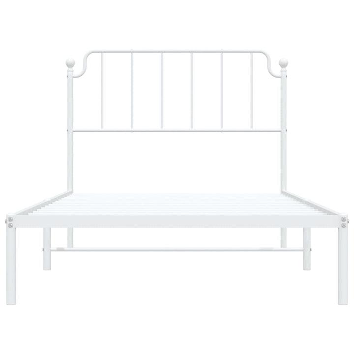 sengeramme med sengegavl 107x203 cm metal hvid