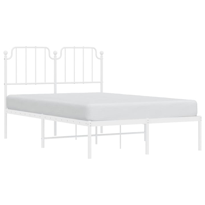 sengeramme med sengegavl 120x200 cm metal hvid