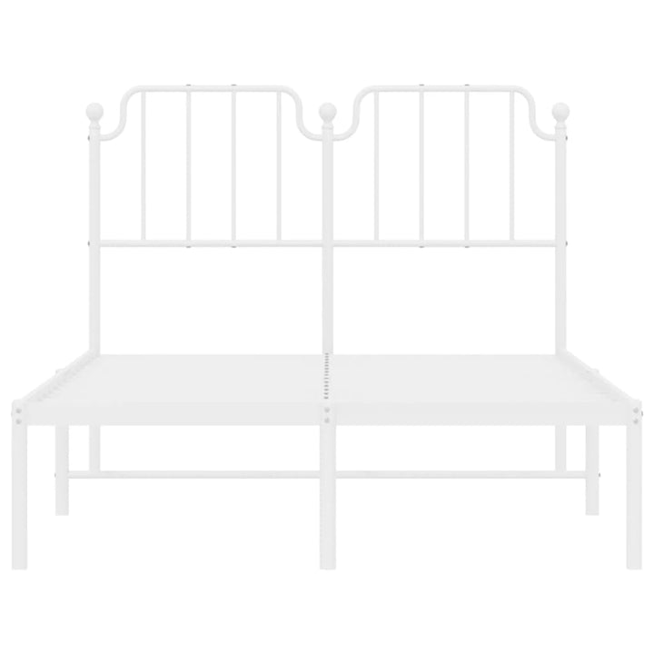sengeramme med sengegavl 120x200 cm metal hvid