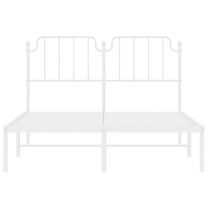 sengeramme med sengegavl 150x200 cm metal hvid