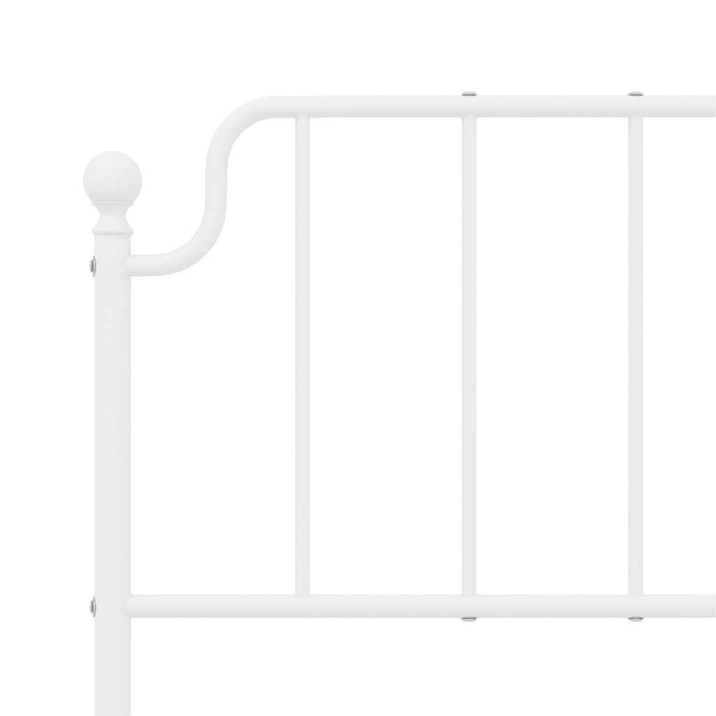 sengeramme med sengegavl 150x200 cm metal hvid