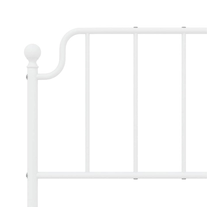 sengeramme med sengegavl 150x200 cm metal hvid