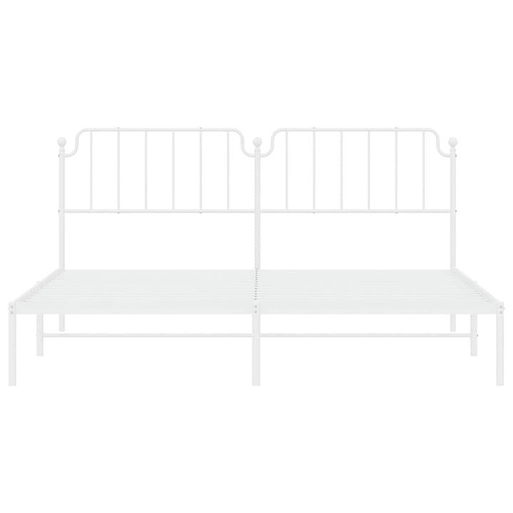 sengeramme med sengegavl 193x203 cm metal hvid