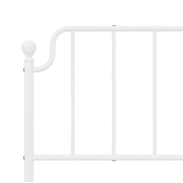 sengeramme med sengegavl 193x203 cm metal hvid