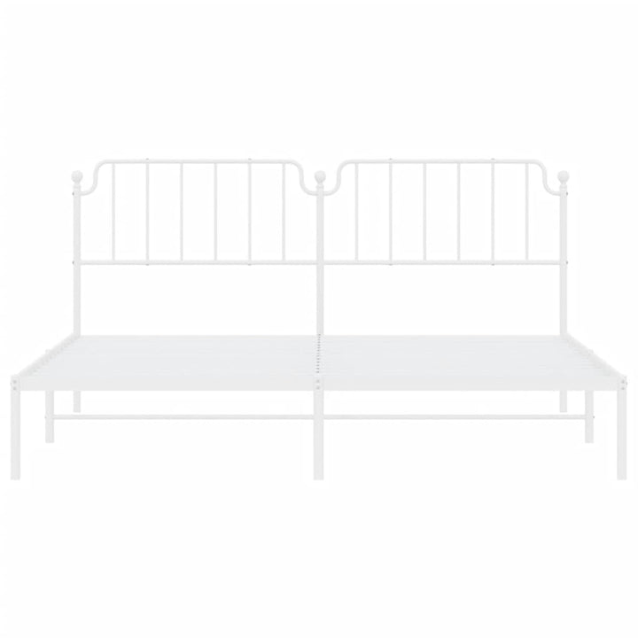 sengeramme med sengegavl 200x200 cm metal hvid