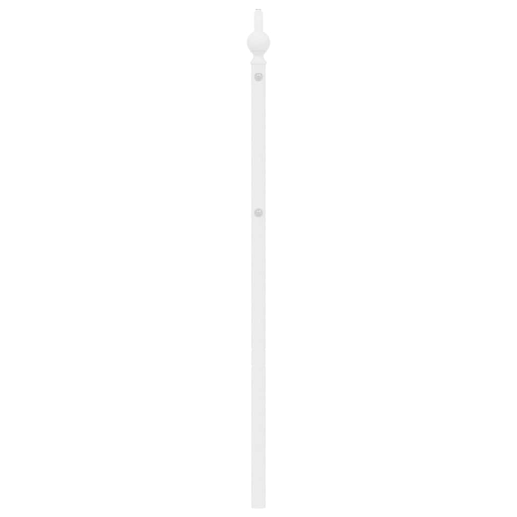 udskiftningsgavl 193 cm metal hvid