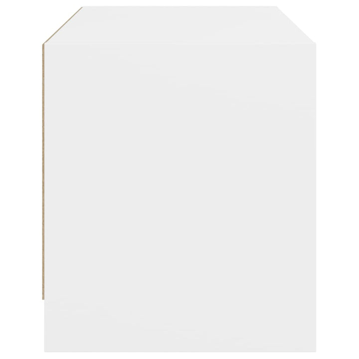 tv-bord med glaslåger 68x37x42 cm hvid