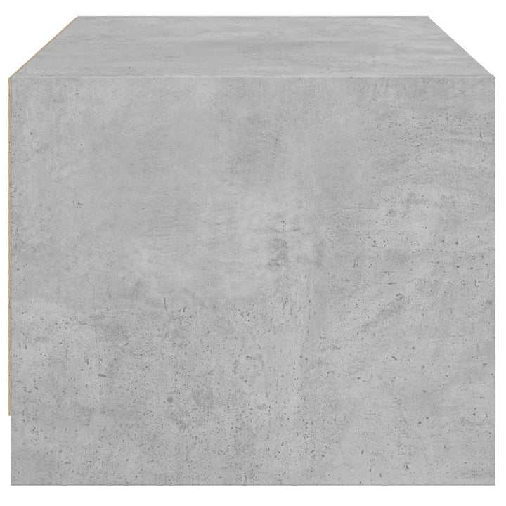 sofabord med glaslåger 68x50x42 cm betongrå