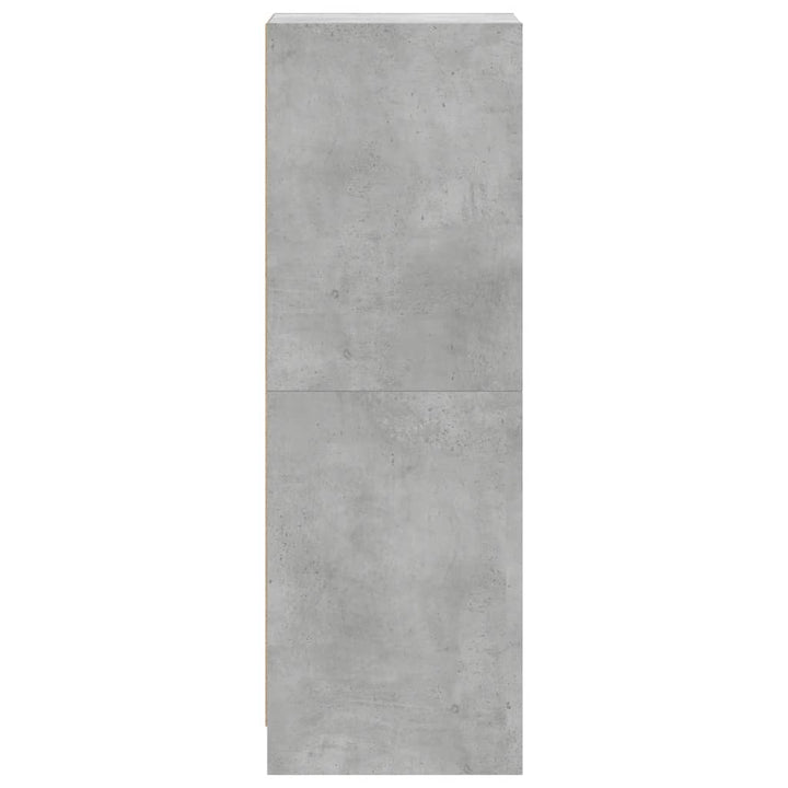 skab med glaslåger 35x37x109 cm betongrå