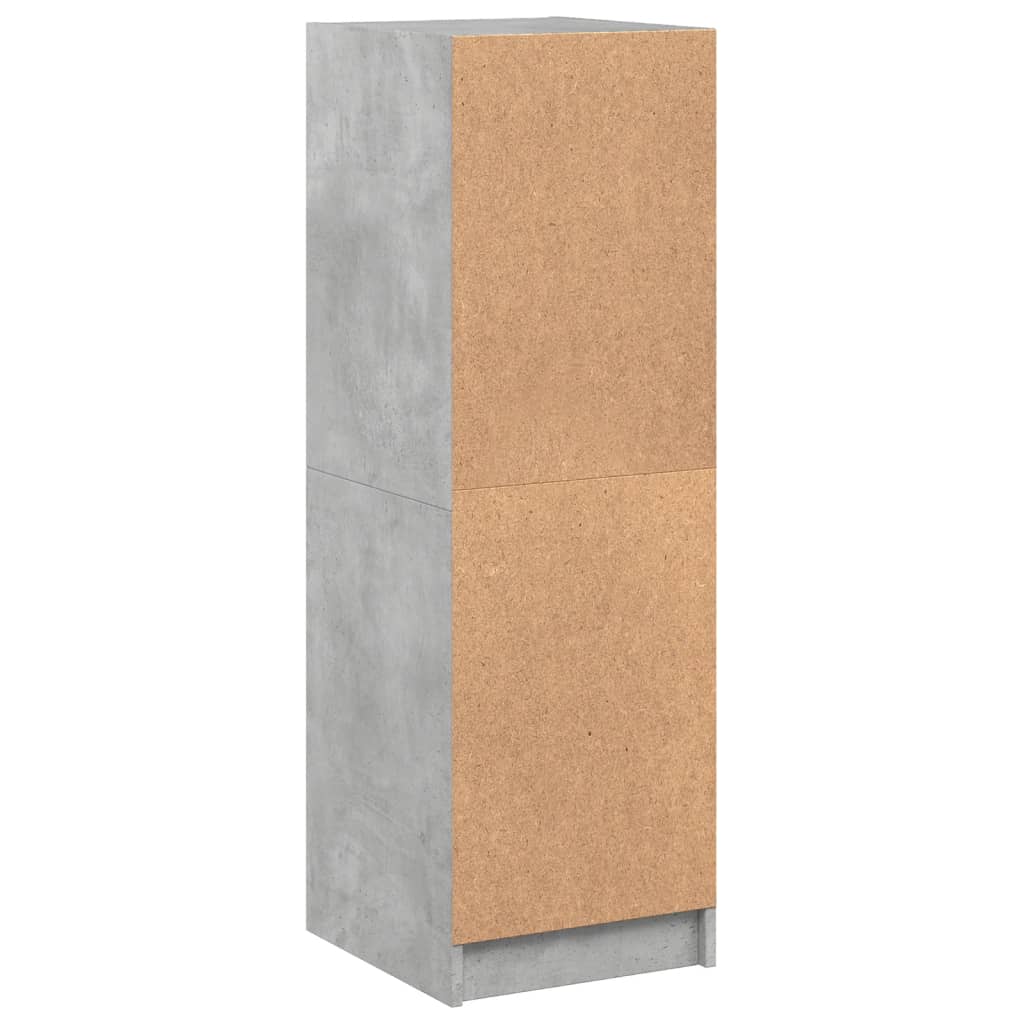 skab med glaslåger 35x37x109 cm betongrå