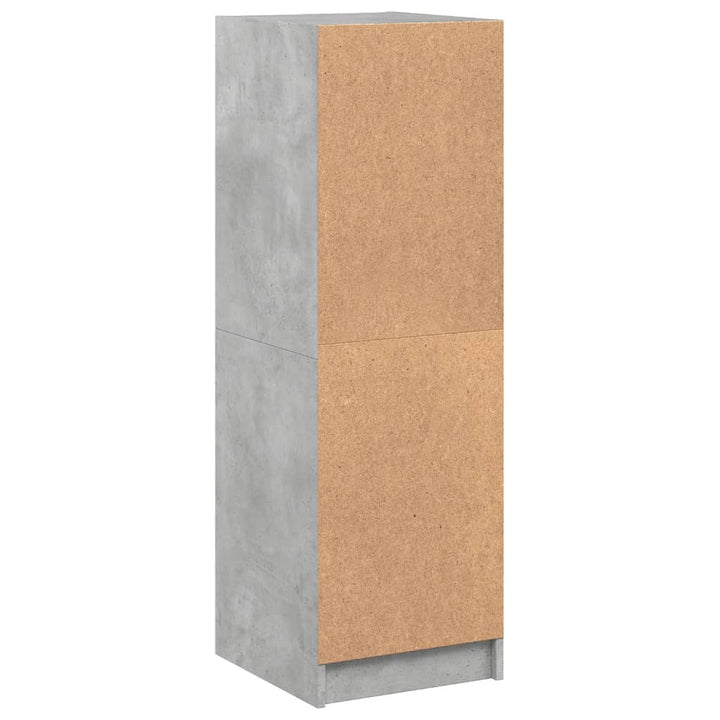 skab med glaslåger 35x37x109 cm betongrå