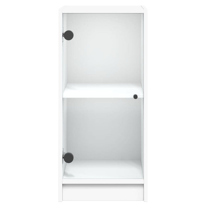 skab med glaslåger 35x37x75,5 cm hvid