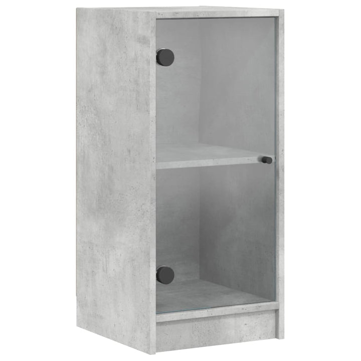 skab med glaslåger 35x37x75,5 cm betongrå