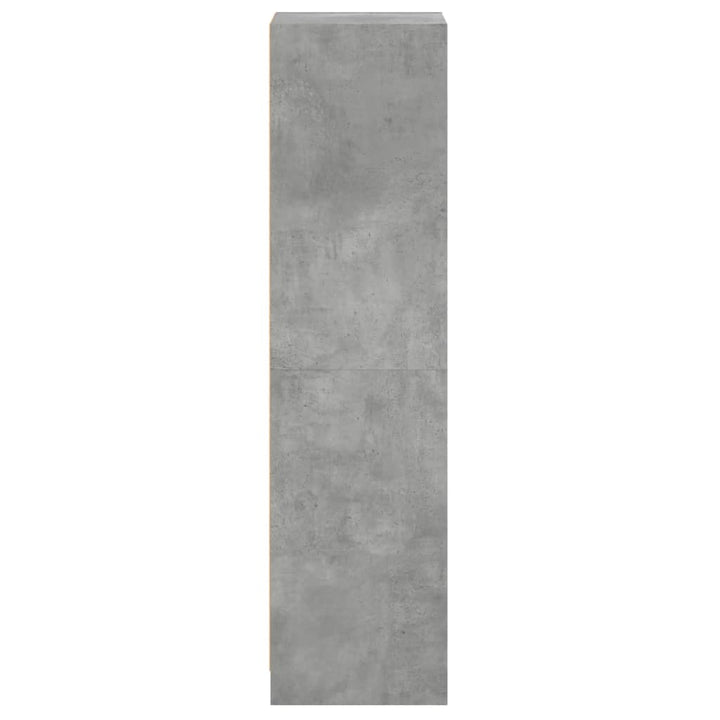 skab med glaslåger 35x37x142 cm betongrå