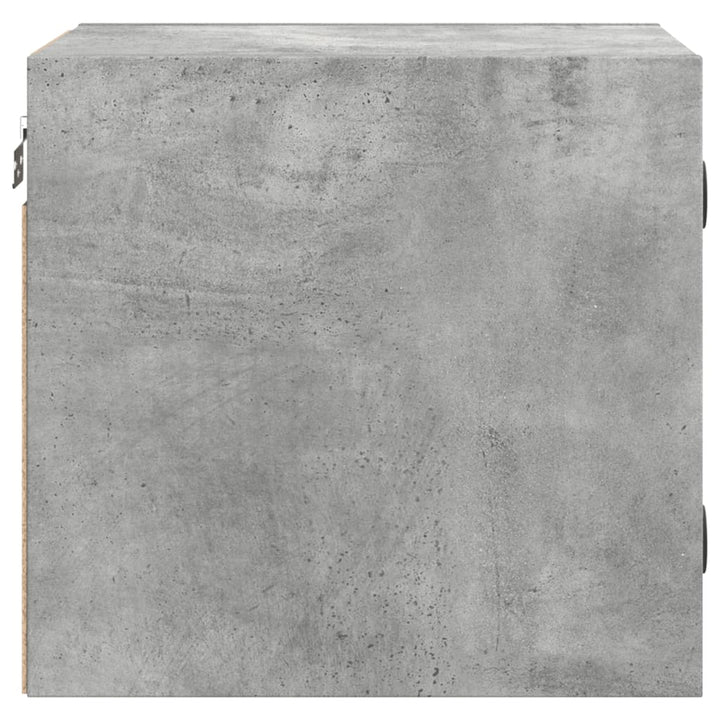 sengebord med glaslåger 35x37x35 cm betongrå